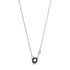 Raven Black Enamel Silver Link Necklace
